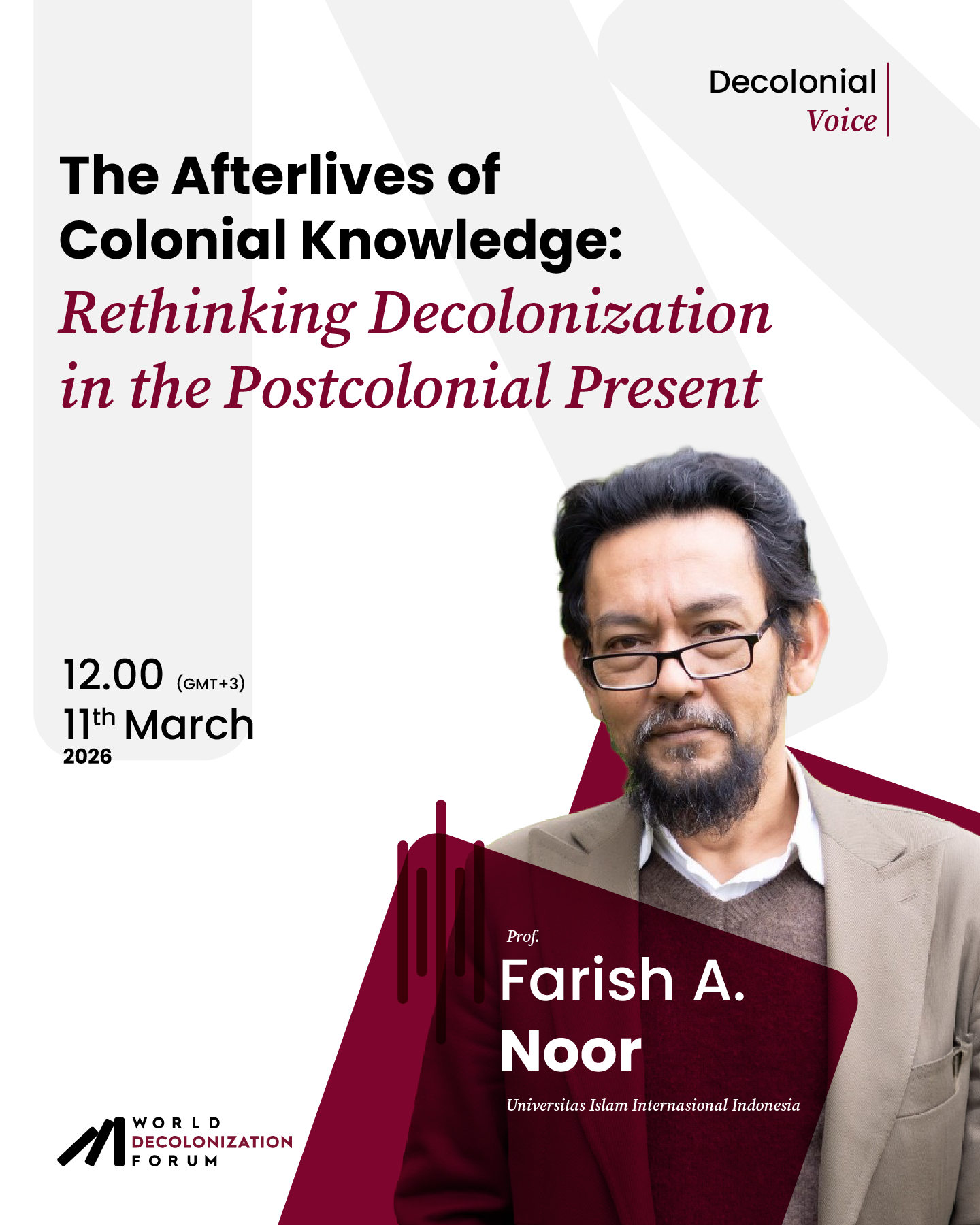 Decolonial Voices Serisinin Son Konuğu: Farish A. Noor