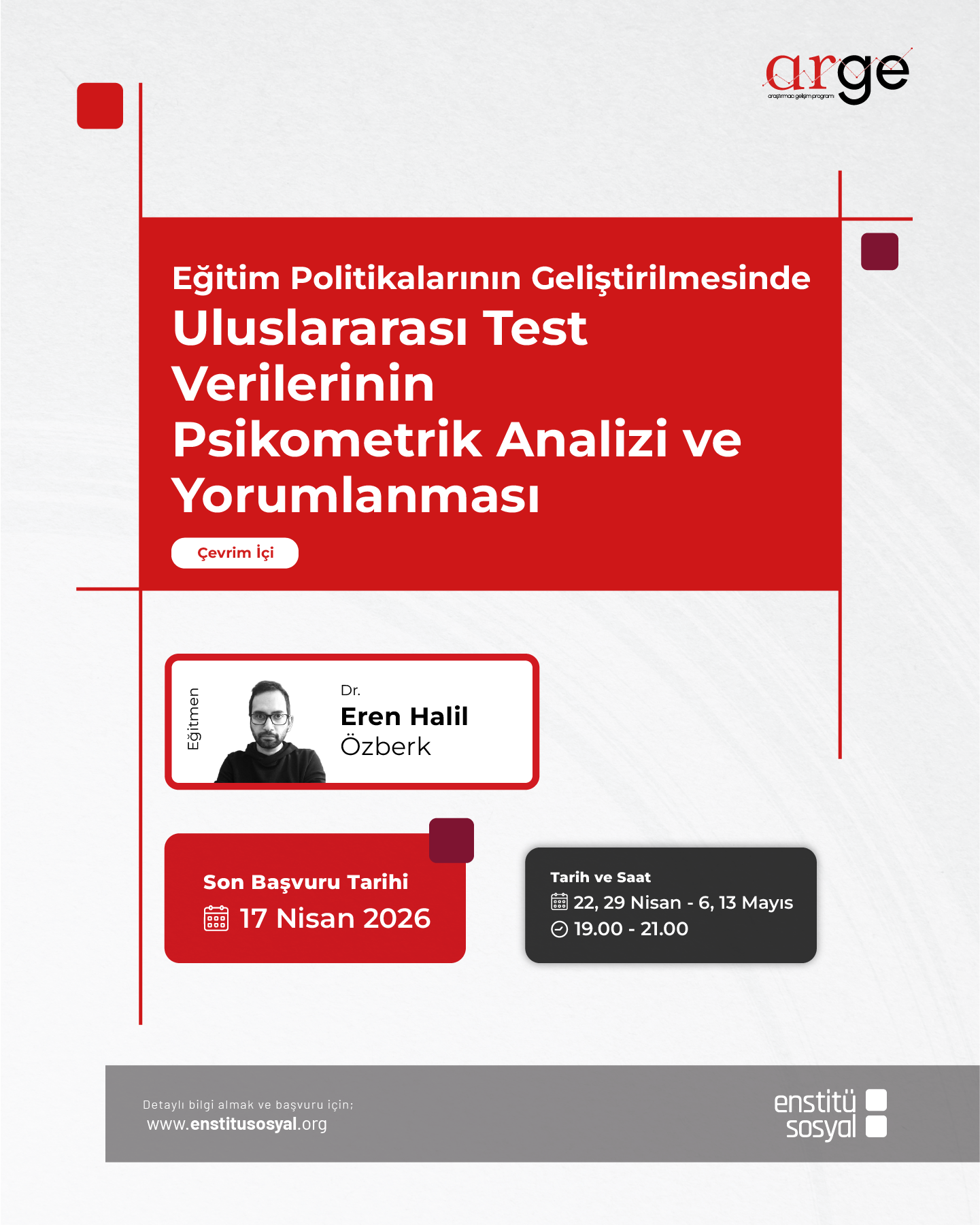 “Eğitim Politikalarının Geliştirilmesinde Uluslararası Test Verilerinin Psikometrik Analizi ve Yorumlanması” Eğitimi Başlıyor!