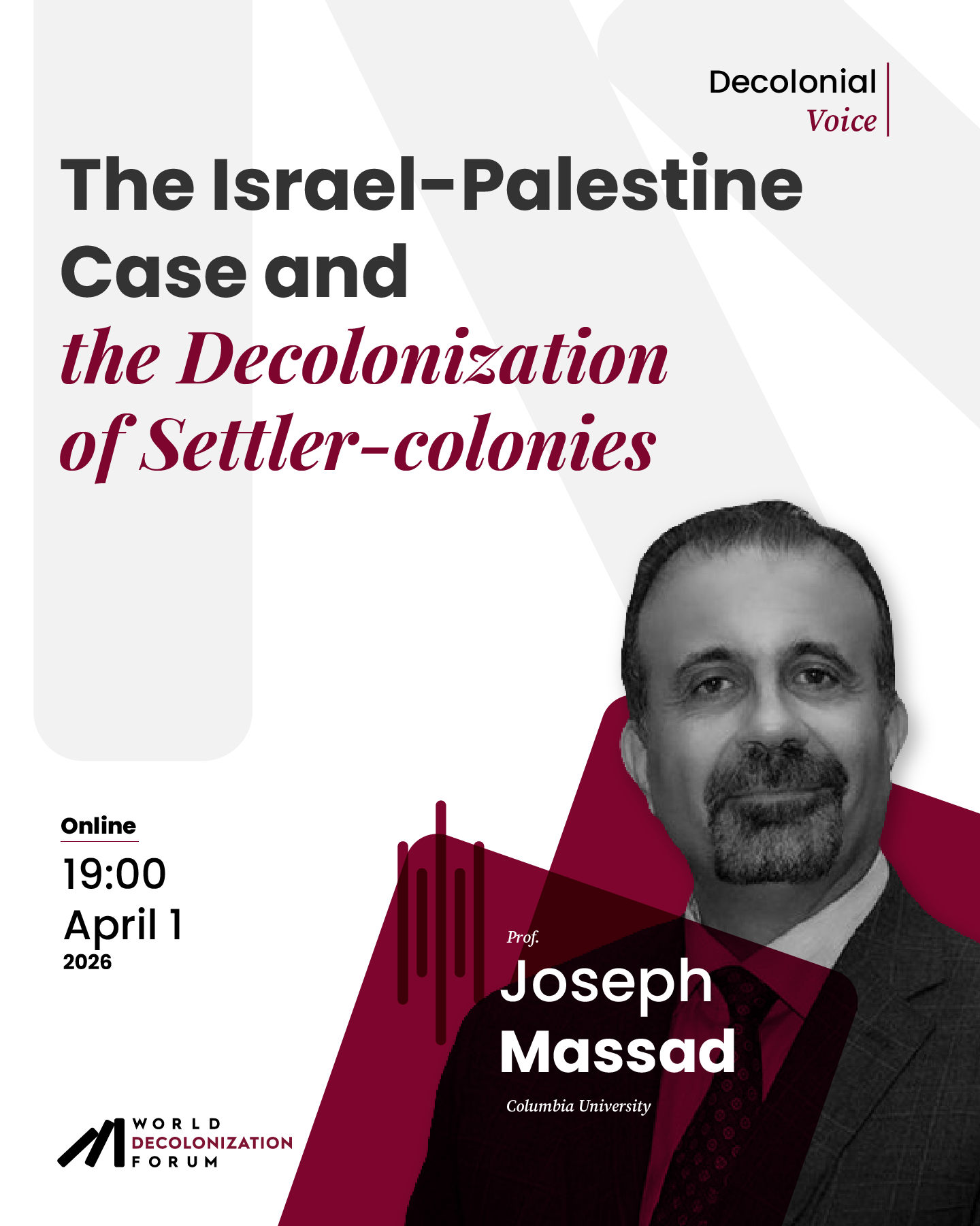 Decolonial Voice Serisinin Son Konuğu: Prof. Joseph Massad