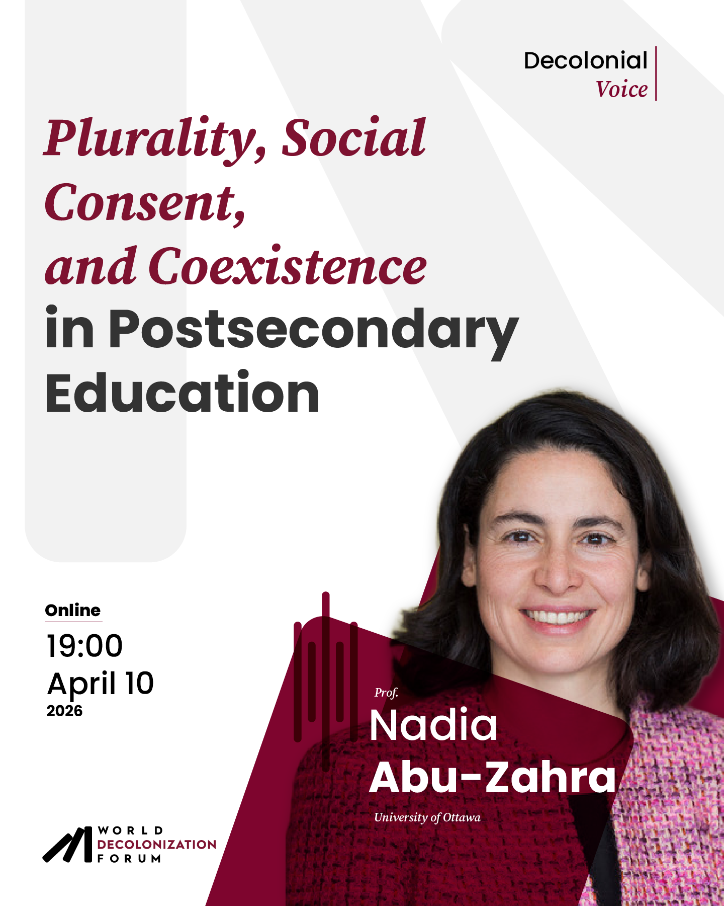 Decolonial Voice Serisinin Yeni Konuğu: Prof. Nadia Abu Zahra!