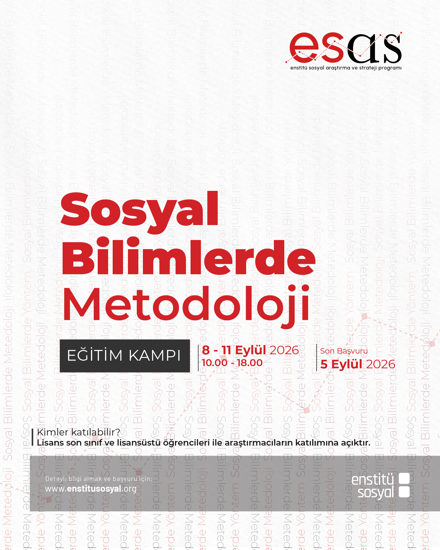 Sosyal Bilimlerde Metodoloji Eğitim Kampı Başlıyor!