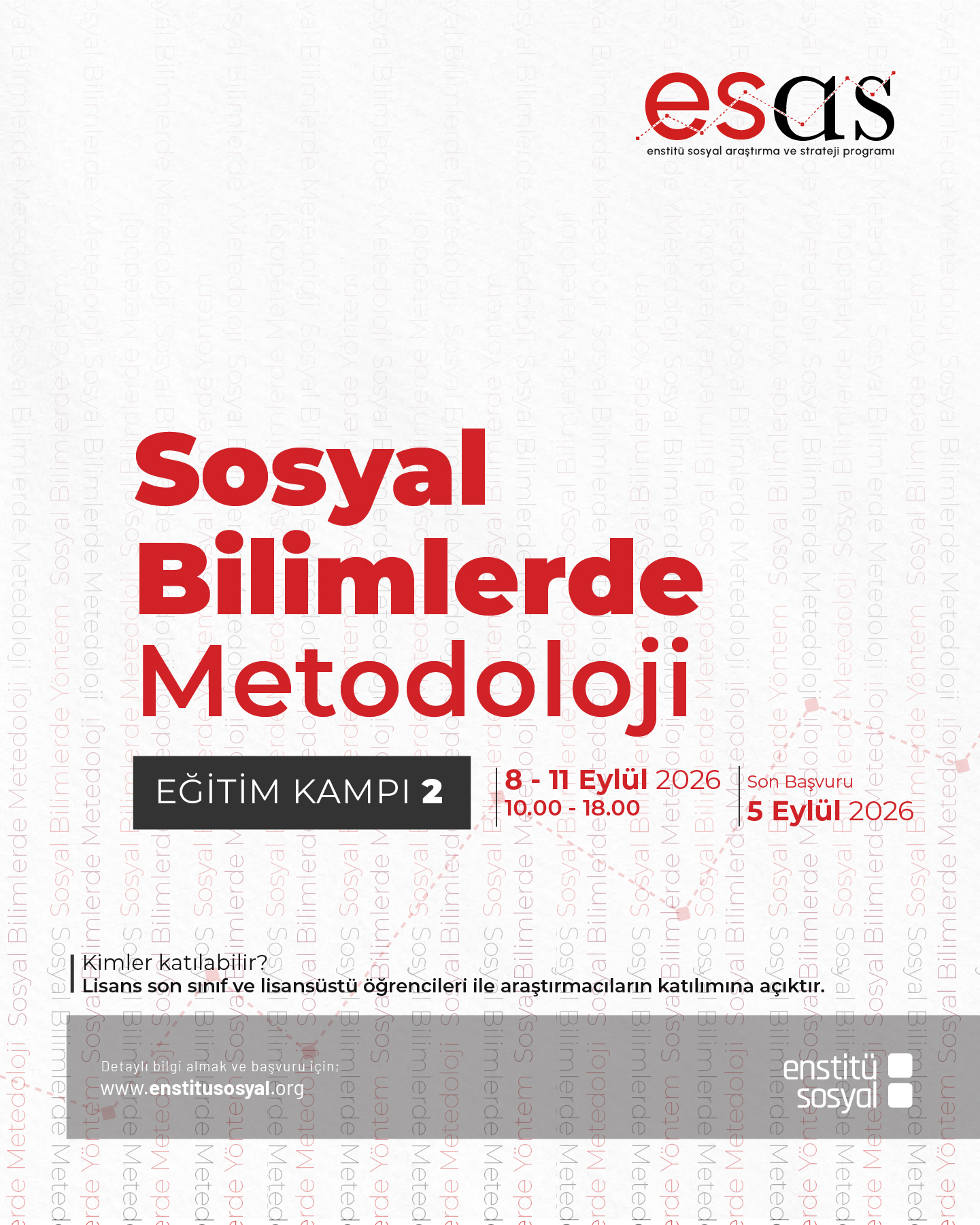 Sosyal Bilimlerde Metodoloji Eğitim Kampı Başlıyor!