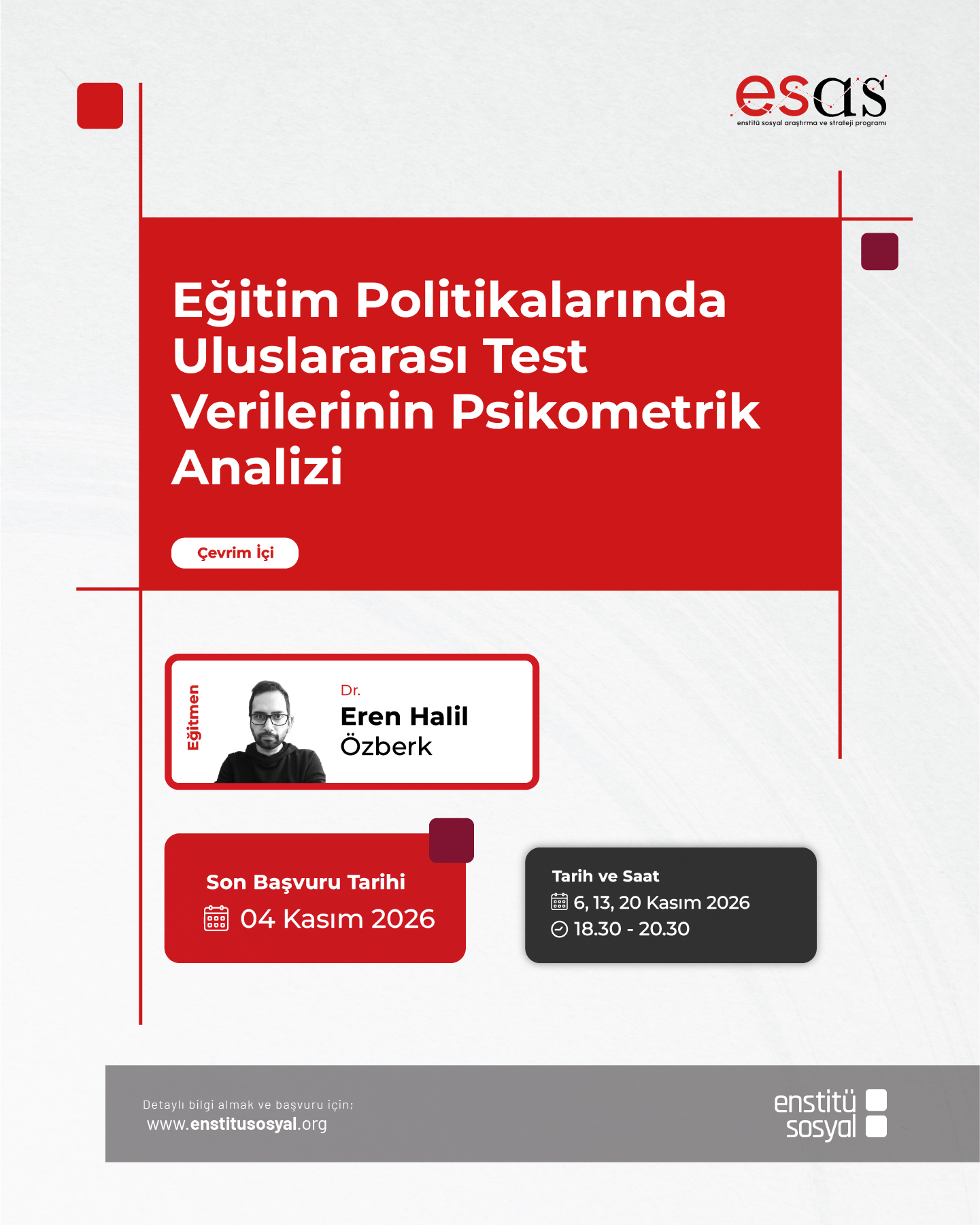 Eğitim Politikalarında Uluslararası Test Verilerinin Psikometrik Analizi Eğitimi Başlıyor